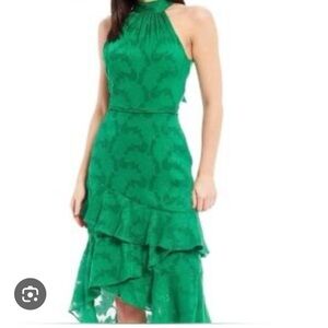 Alex Marie Elegant Green Halter Dress sz 10